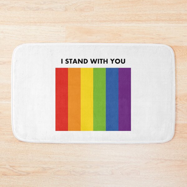 Item preview, Pride Allyship - I stand with you LGBTQ Rainbow Flag designed and sold by Inspirationmotivation.