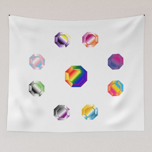 Item preview, pride gems diamonds brilliants rainbow designed and sold by MiraNomegusta.