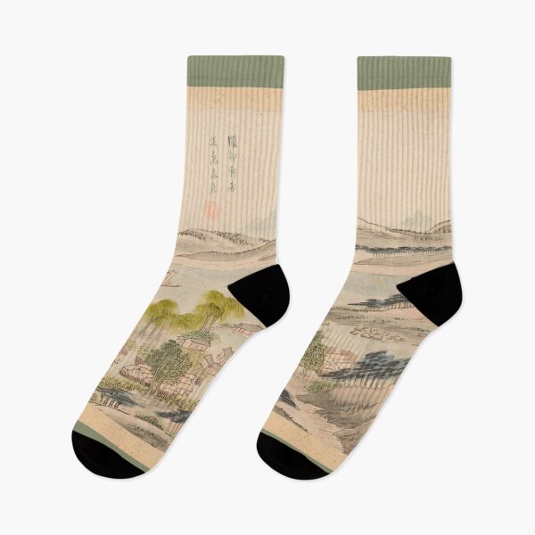 Item preview, Nature landscape painting, Scenery, Asian painting, village, river designed and sold by allpalgo.