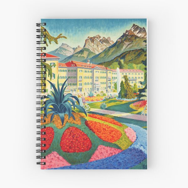 Item preview, The Springs and Baths of TARASP Engadin Suisse Old Switzerland Tourism Art Poster 1928 Carl Moos designed and sold by retroposters.