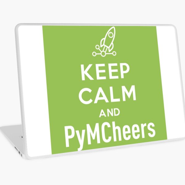KEEP CALM AND PyMCheers-Green. Laptop Skin