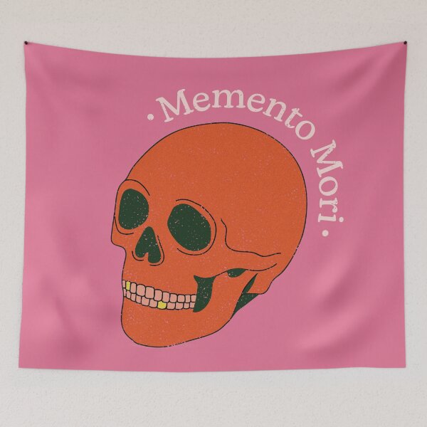 Item preview, Orange Memento Mori Skull designed and sold by stoicjimny.