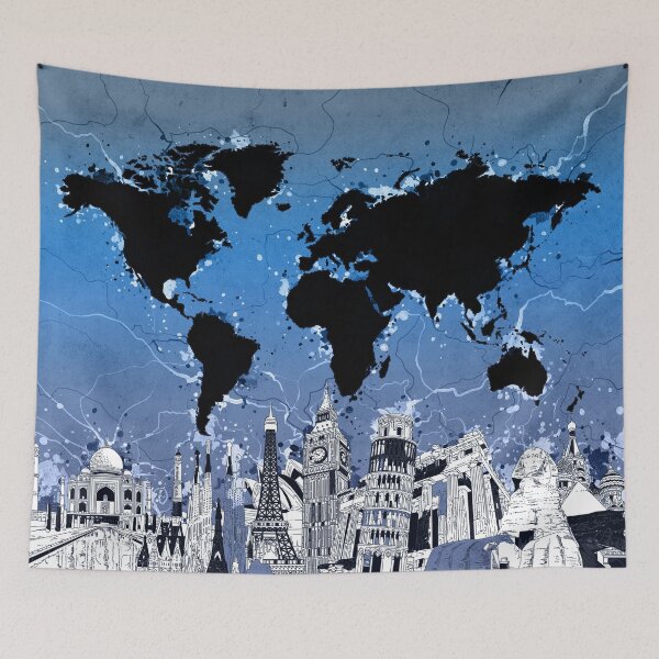 Item preview, world map designed and sold by BekimART.
