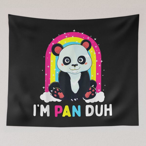 Item preview, I'm Pan Duh Pansexual Pride Panda Rainbow Flag LGBT Gift designed and sold by luciaaljudith.