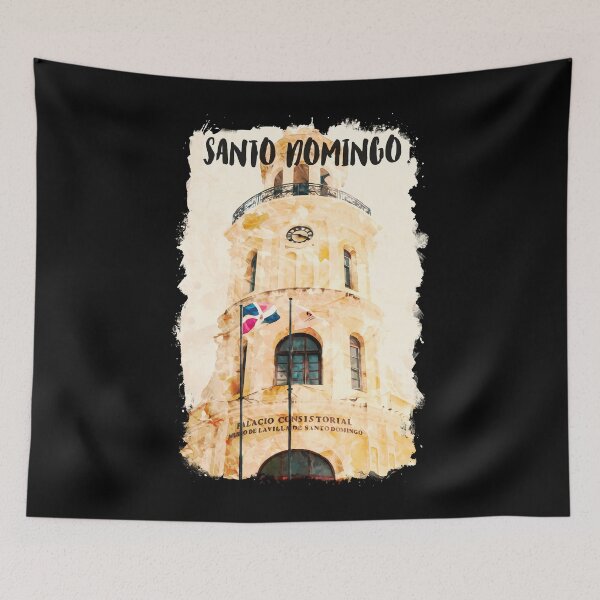 Item preview, Santo Domingo Carribbean city watercolor designed and sold by chrlalexandru.