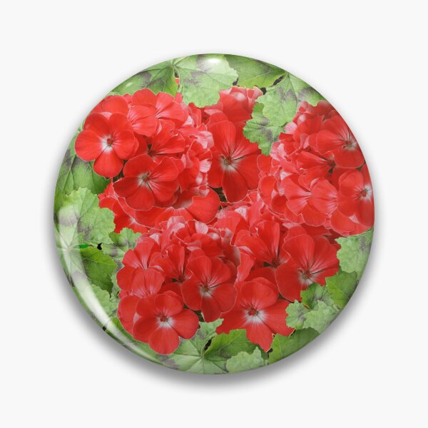 Item preview, RED GERANIUMS LEAF PATTERN  CREAM COLOR ART designed and sold by sharlesart.
