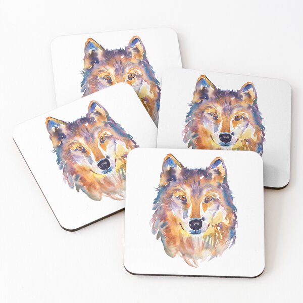 Item preview, Wolf  art watercolor  designed and sold by coconuttowers.
