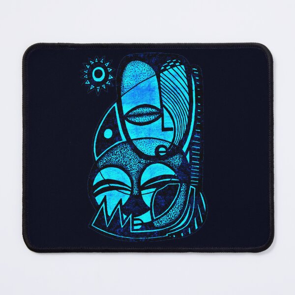 Item preview, "Nobel" - Love Mother and Child African Symbolic Art Blue designed and sold by Tony Cisse.