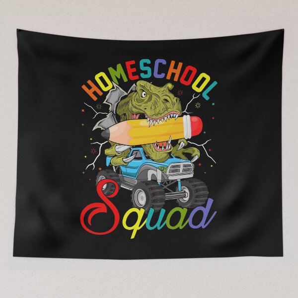 Item preview, Funny Homeschool Squad Monster Truck Dinosaur Boys designed and sold by moonligh1996.