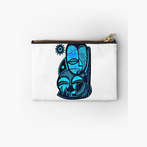 Item preview, "Nobel" - Love Mother and Child African Symbolic Art - Blue/White designed and sold by Tony Cisse.
