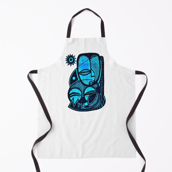 Item preview, "Nobel" - Love Mother and Child African Symbolic Art - Blue/White designed and sold by Tony Cisse.