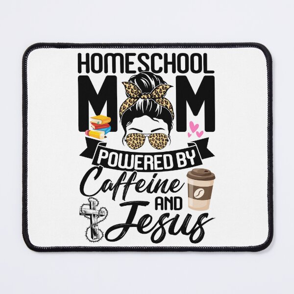 Item preview, Homeschool Mom Caffeine & Jesus Coffee Lover Messy bun designed and sold by moonligh1996.