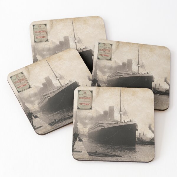 Item preview, RMS Titanic Ship Vintage with Boarding Pass designed and sold by artBeatandSoul.