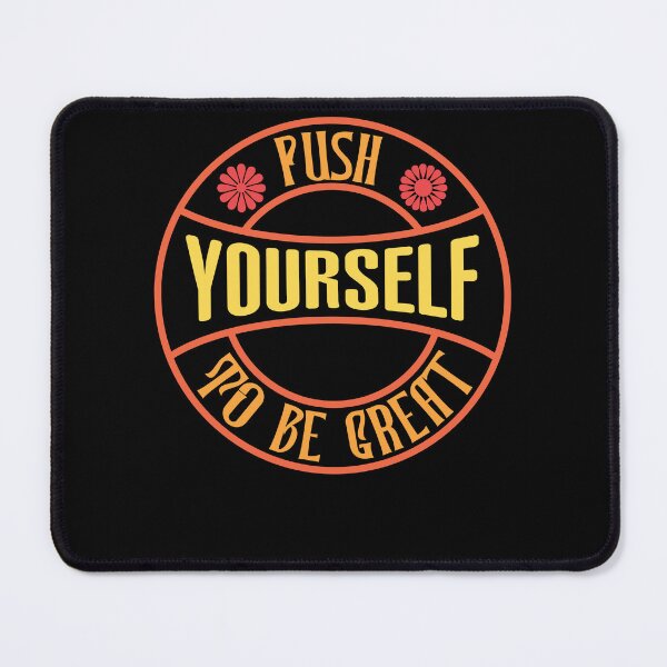 Item preview, Push Yourself To Be Great Positive Message Retro Teacher designed and sold by MadrigueraSM-.