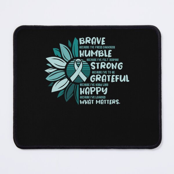 Item preview, PTSD Sunflower Brave Humble Strong Grateful Happy designed and sold by Optix.