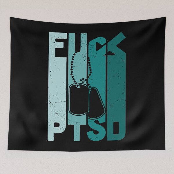 Item preview, PTSD Awareness Month - Fuck PTSD American Flag designed and sold by Optix.