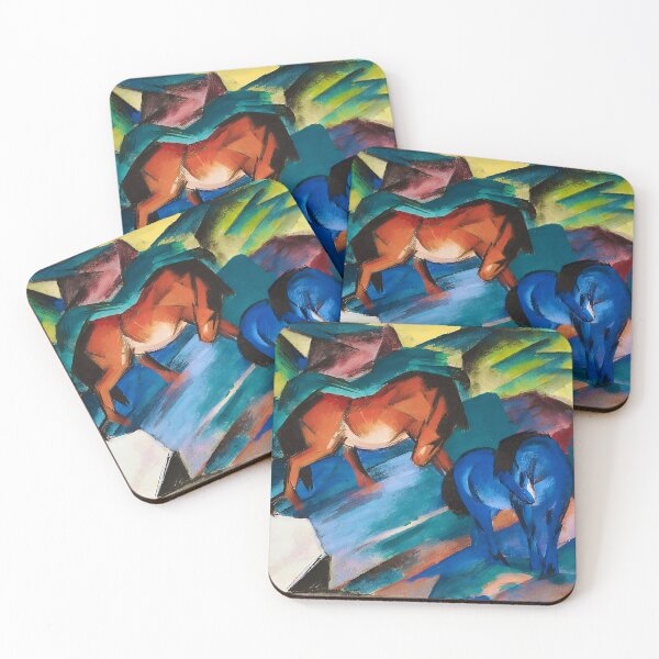 Item preview, Red and Blue Horse by Franz Marc designed and sold by WonderweissStudio.