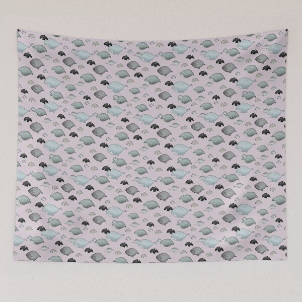 Item preview, Sleepy Whales in pink designed and sold by JohannaExcell.