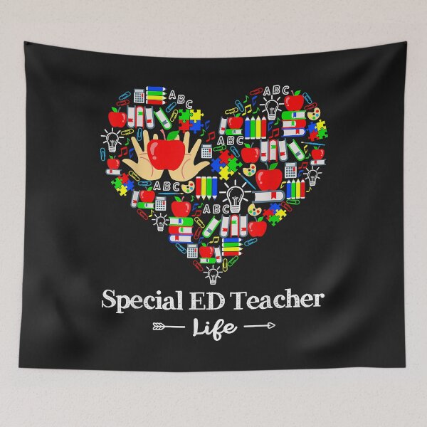 Item preview, Special ED Teacher Life Heart Funny Teacher designed and sold by luciaaljudith.