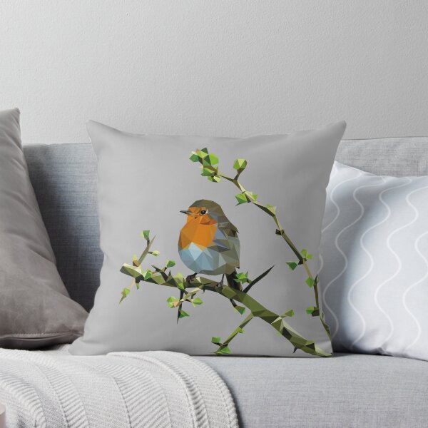 Item preview, Robin bird lowpoly gray background looking to the left designed and sold by xP42.