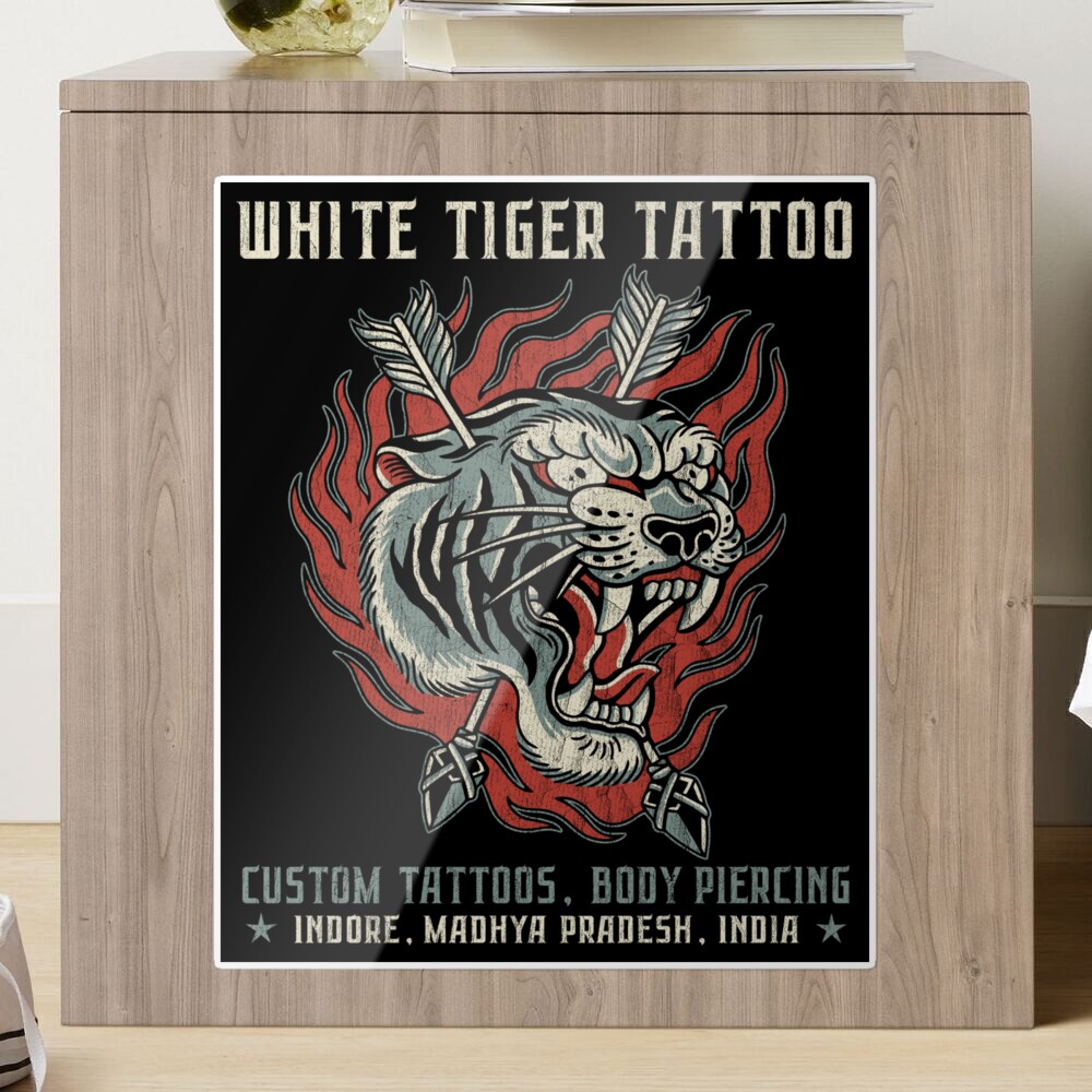 White Tiger with Watercolor by Cameron Scott: TattooNOW