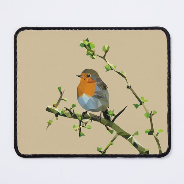 Item preview, Robin bird lowpoly orange background looking to the left designed and sold by xP42.