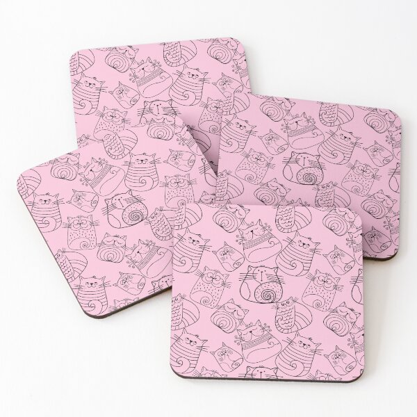 Item preview, Cartoon cats print pattern designed and sold by 1DaisyChainLane.