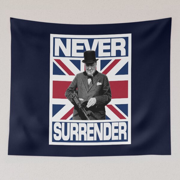 Item preview, Winston Churchill Never Surrender designed and sold by PokerFace420.