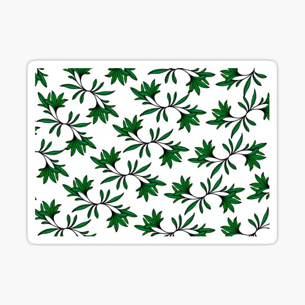 " Leafy Wallpaper" Sticker for Sale by TRIION Redbubble