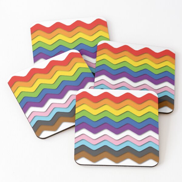 Item preview, Wavy Rainbow Progress Flag - Happy Pride Month designed and sold by Inspirationmotivation.
