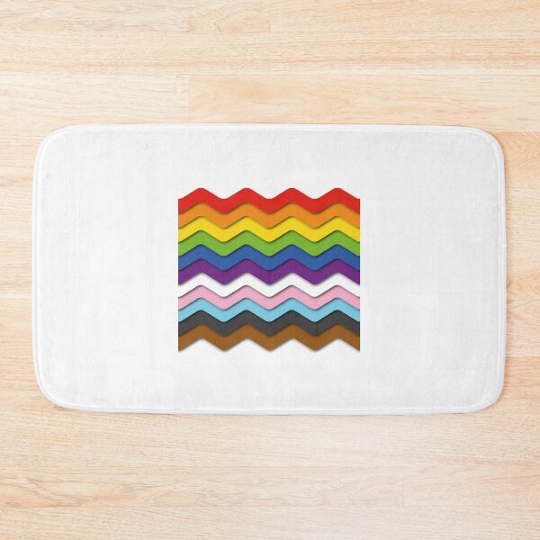 Item preview, Wavy Rainbow Progress Flag - Happy Pride Month designed and sold by Inspirationmotivation.