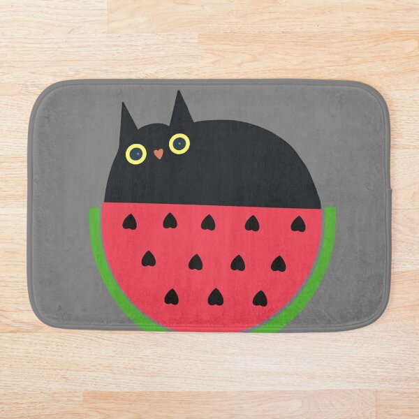 Artikelvorschau, Spähende schwarze Katze auf Wassermelone entworfen und verkauft von YUMMY PENCIL.