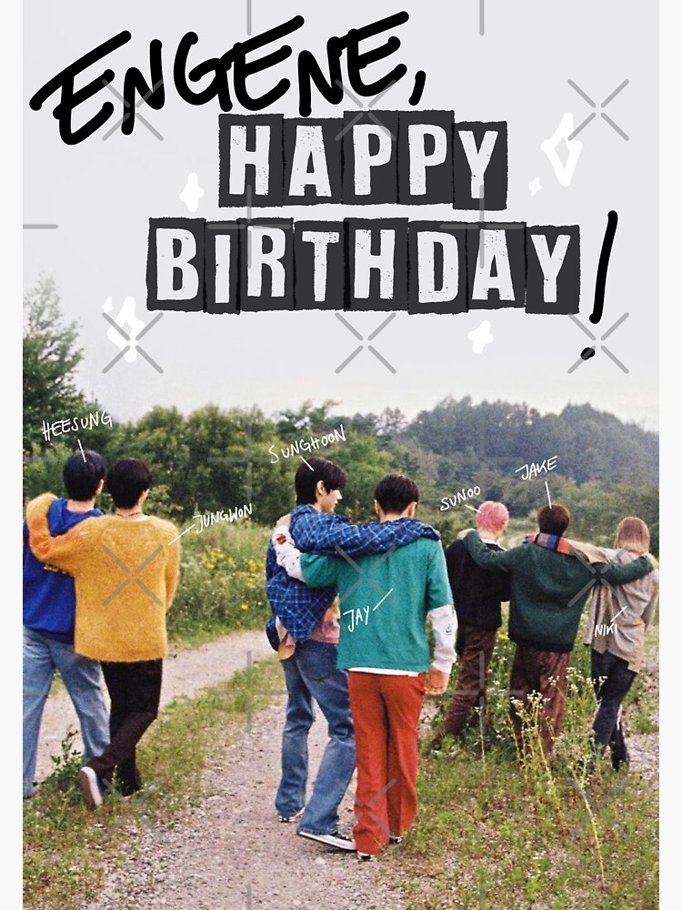 "enhypen birthday card 1" Sticker for Sale by marisaurban | Redbubble