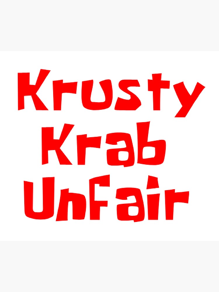 Spongebob - Krusty Krab is Unfair Diss 