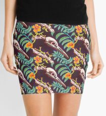 Great Blue Heron Skull Mini Skirt