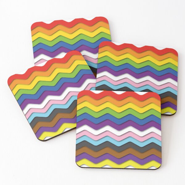 Item preview, Wavy Rainbow Intersex Inclusive Progress Flag designed and sold by Inspirationmotivation.