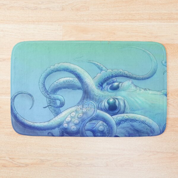 Item preview, Swimmer encounter a underwater Kraken creature  designed and sold by Rene Trujillo Illustrations.