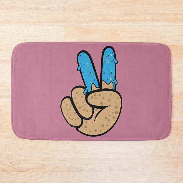 Item preview, Peace hand gesture on a melting donut designed and sold by Donutlovers.