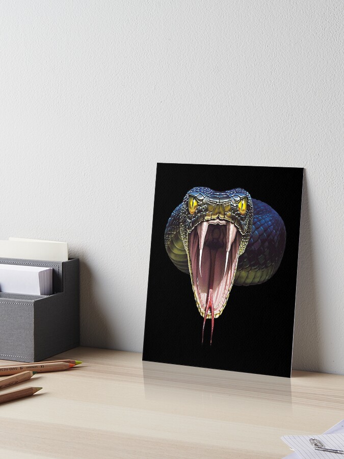 Scary Black Mamba Snake Halloween Costume Art Board Print for