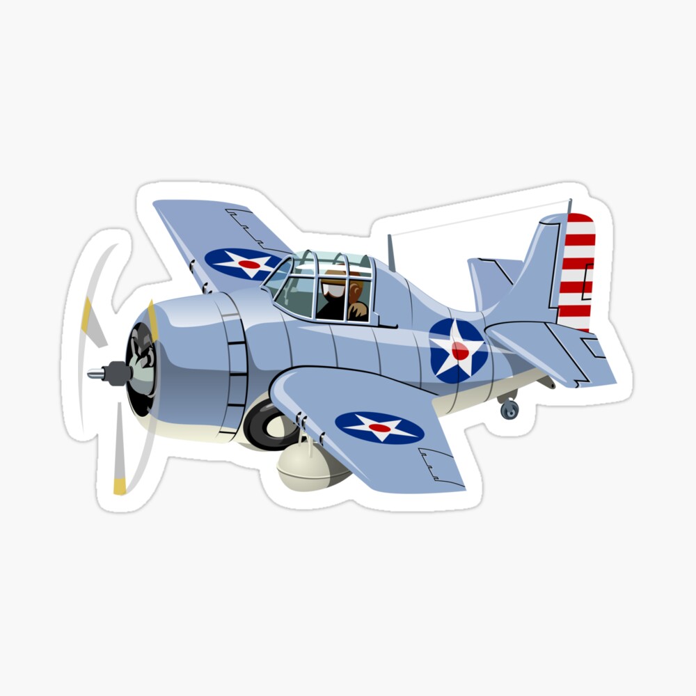 Cartoon Retro Fighter Plane Cartoon Retro Fighter Plane