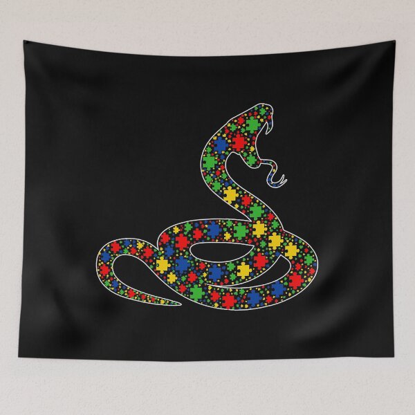 Item preview, Snake Animals Puzzle Pieces Autism Awareness designed and sold by xmjajd.