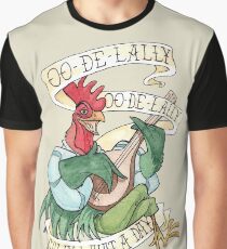 Alan-A-Dale Rooster : OO-De-Lally Golly What A Day Tattoo Watercolor Painting Robin Hood Graphic T-Shirt