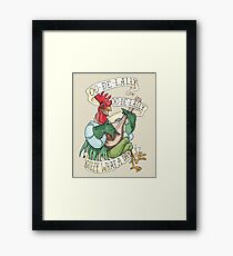 Alan-A-Dale Rooster : OO-De-Lally Golly What A Day Tattoo Watercolor Painting Robin Hood Framed Print