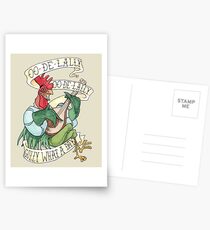 Postales Alan-A-Dale Gallo: OO-De-Lally Golly Qué día tatuaje Acuarela Robin Hood
