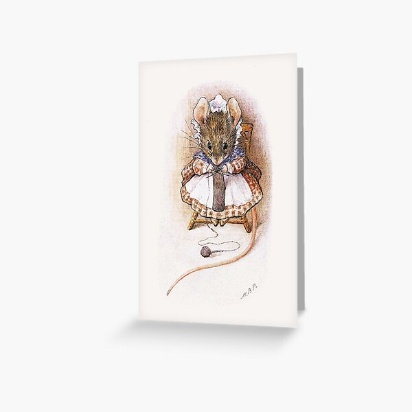 Item preview, Mother Mouse Knitting (1917) - Beatrix Potter designed and sold by SALON DES ARTS.
