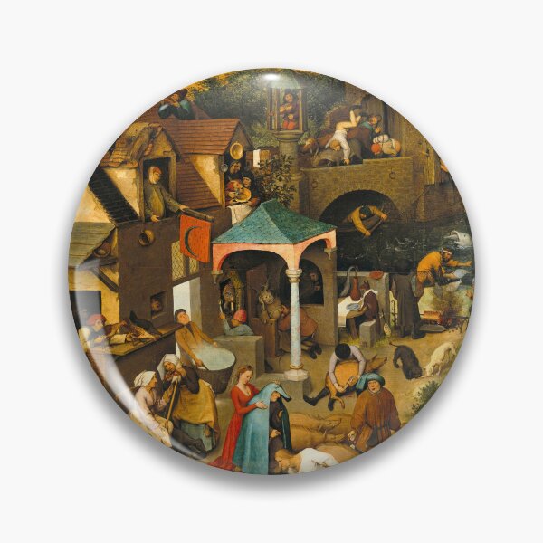 Item preview, Pieter Brueghel the Elder-The Dutch Proverbs ,Netherlandish Proverbs Print designed and sold by TeeARTHY.