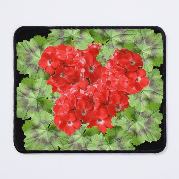 Item preview,   RED GERANIUMS LEAF PATTERN  BLACK COLOR ART designed and sold by sharlesart.