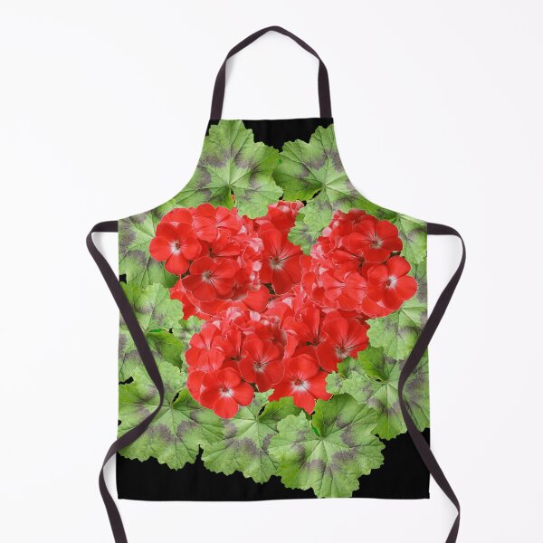 Item preview, RED GERANIUMS LEAF PATTERN BLACK COLOR ART designed and sold by sharlesart.