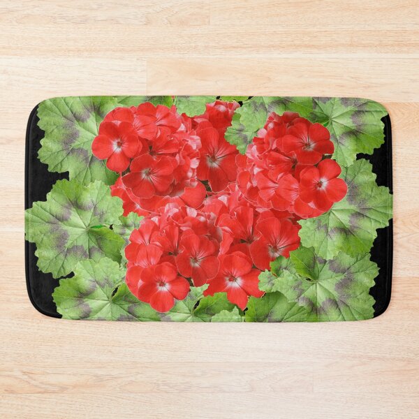 Item preview,   RED GERANIUMS LEAF PATTERN  BLACK COLOR ART designed and sold by sharlesart.