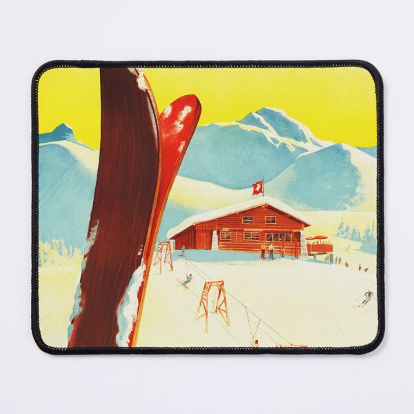 Item preview, Winter Sports SKILIFT URNASCH at Mount SANTIS Switzerland Vintage Ski Poster designed and sold by retroposters.